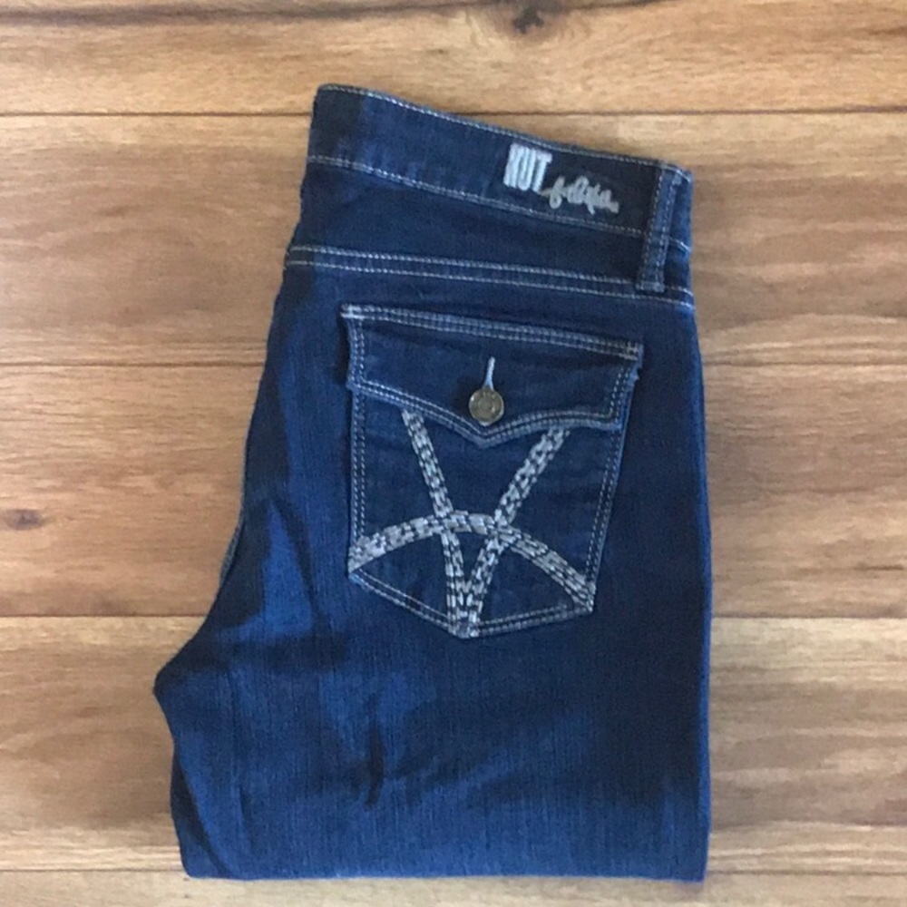 Kut from the Kloth Nicole hi-rise bootcut jean.